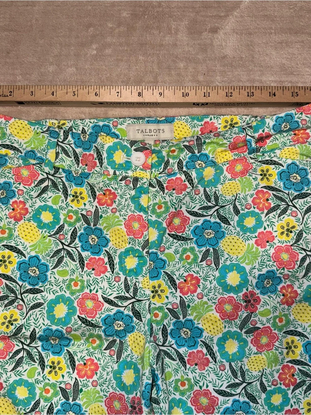 Talbots Multicolor Floral Cotton Bermuda Shorts
